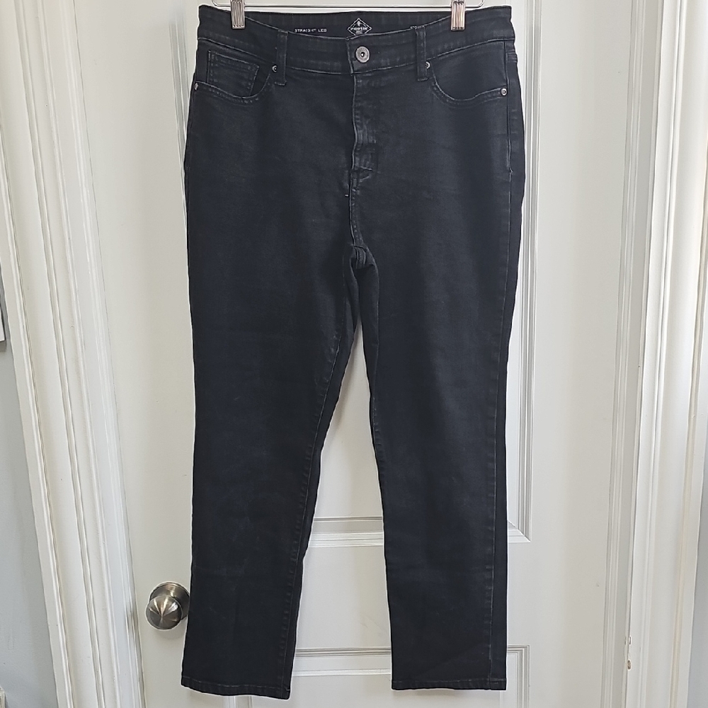 St. John's Bay Black Straight Leg Jeans